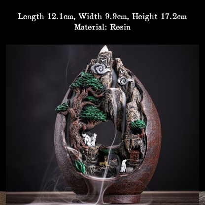 Ceramic/Resin Backflow Incense Burner, Ceramic Incense Burner, Smoke Viewing Home Decor Creative Ornament, Resin Craft