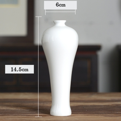 White Creative Home & Hotel Decor Ceramic Vase Ornament Modern Minimalist Dried Flower Arranger