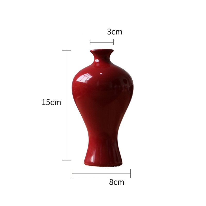 Jingdezhen ceramic miniature vase, desktop ornament, TV stand, home decoration, living room, entryway, flower arrangement, creative flower container