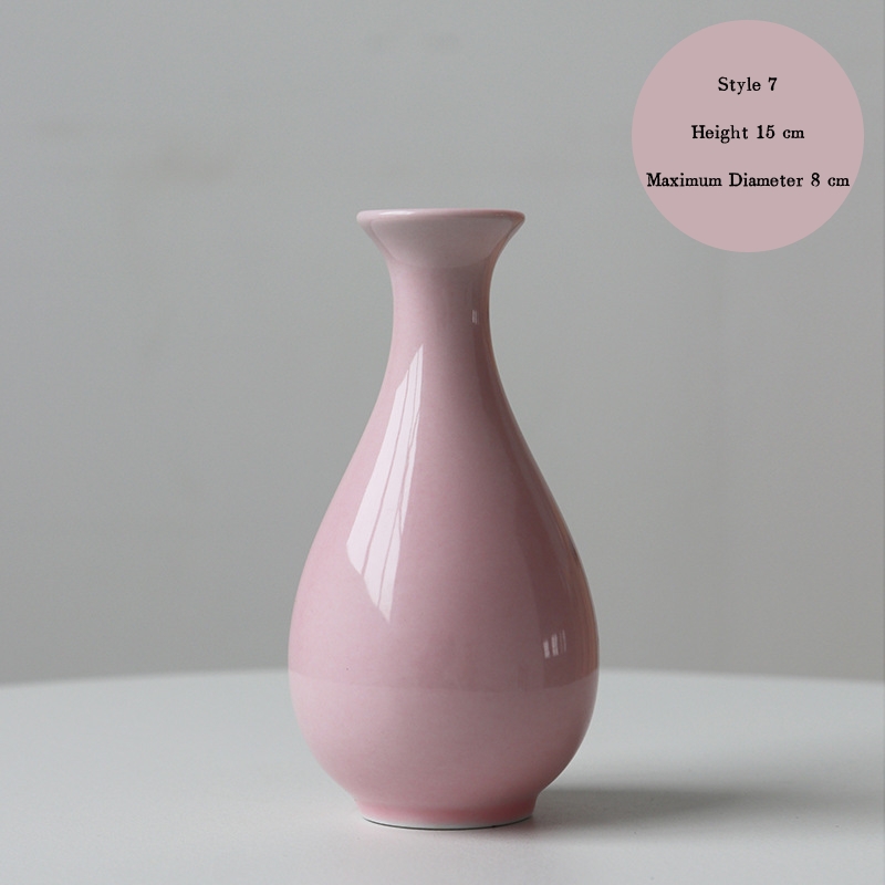 Jingdezhen ceramic vases, small vases, high-end and artistic, new Chinese style retro minimalist hydroponic flower containers