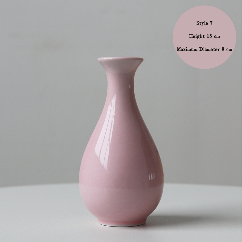Jingdezhen ceramic vases, small vases, high-end and artistic, new Chinese style retro minimalist hydroponic flower containers