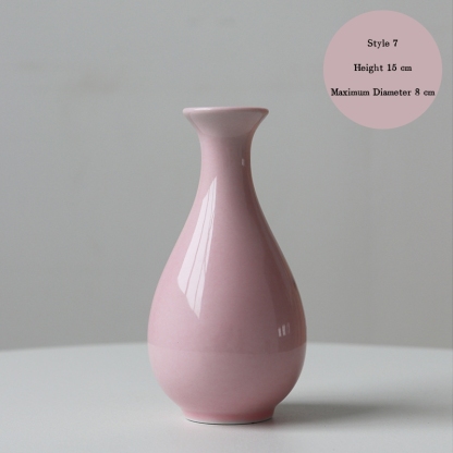 Jingdezhen ceramic vases, small vases, high-end and artistic, new Chinese style retro minimalist hydroponic flower containers