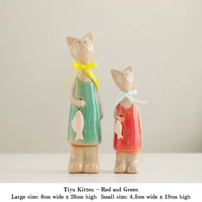 Jingdezhen creative ceramic ornaments, decorative tabletops, simple, niche, cute porcelain, high-end small decorations for living rooms and bedrooms.