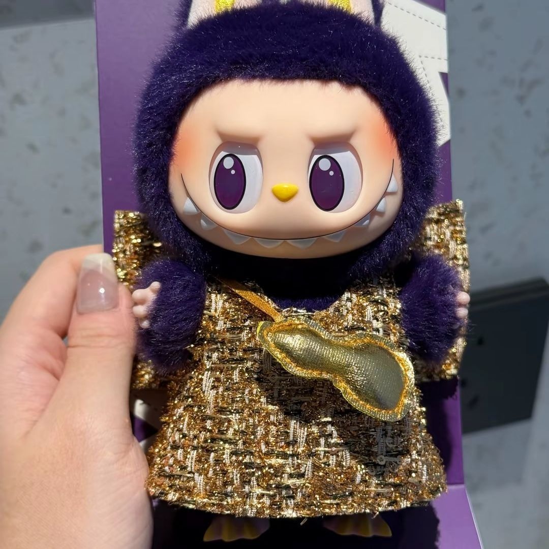 High quality Little Milan vinyl plush doll Labubu doll limited second generation labubu purple