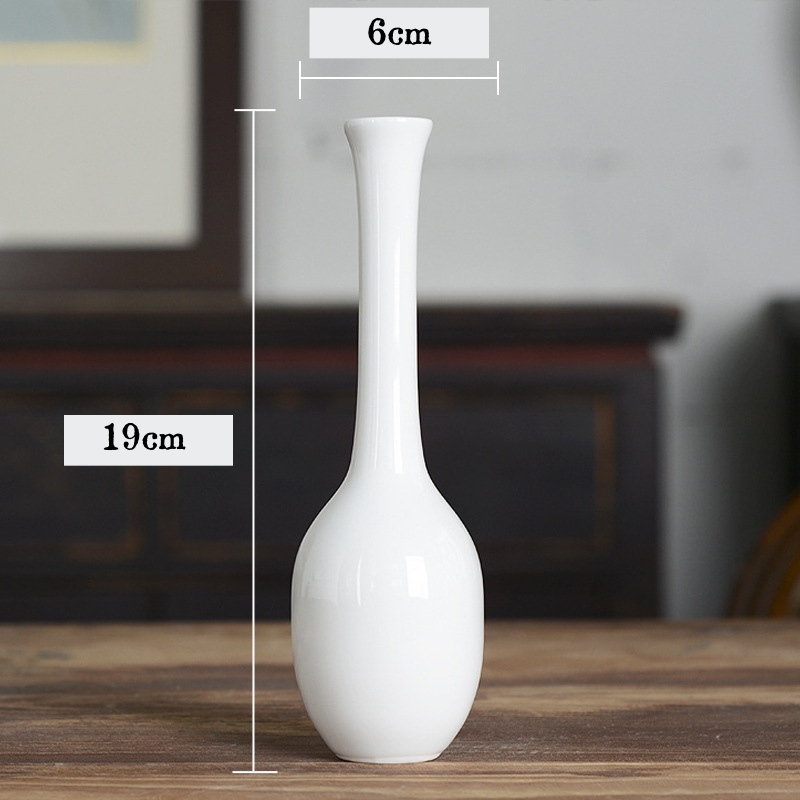 White Creative Home & Hotel Decor Ceramic Vase Ornament Modern Minimalist Dried Flower Arranger