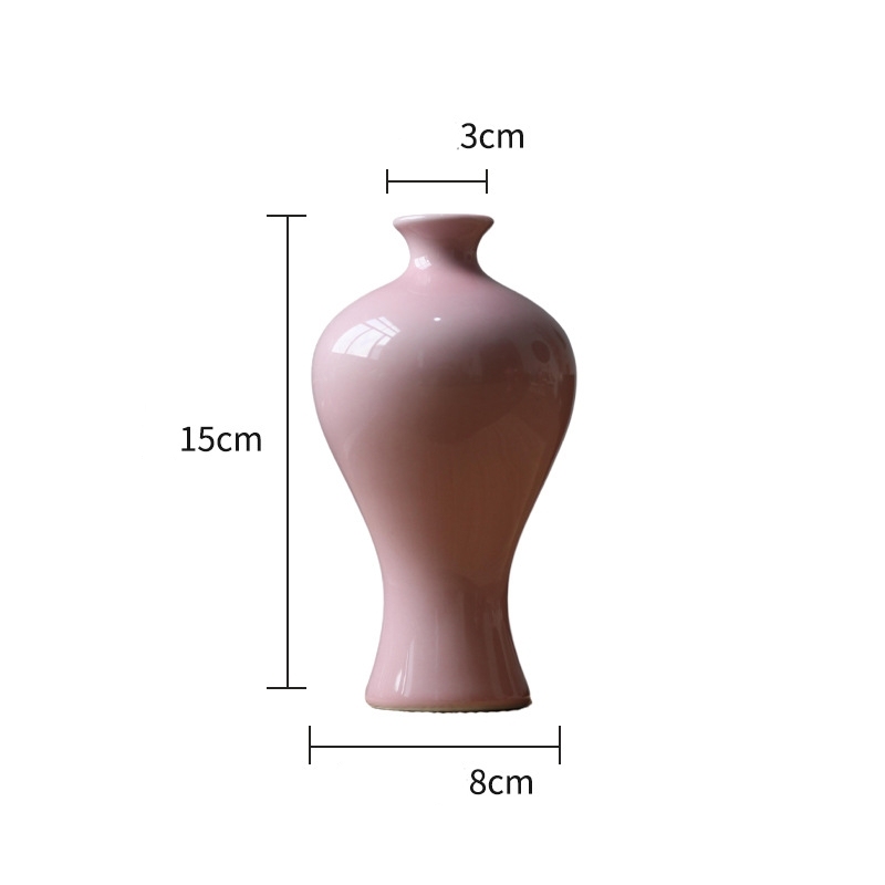 Jingdezhen ceramic miniature vase, desktop ornament, TV stand, home decoration, living room, entryway, flower arrangement, creative flower container