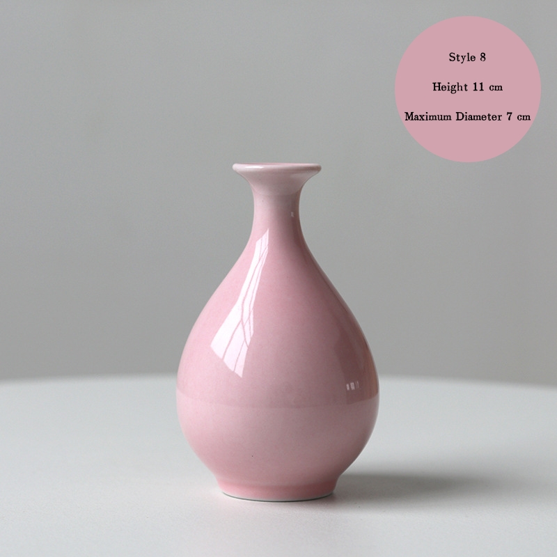Jingdezhen ceramic vases, small vases, high-end and artistic, new Chinese style retro minimalist hydroponic flower containers