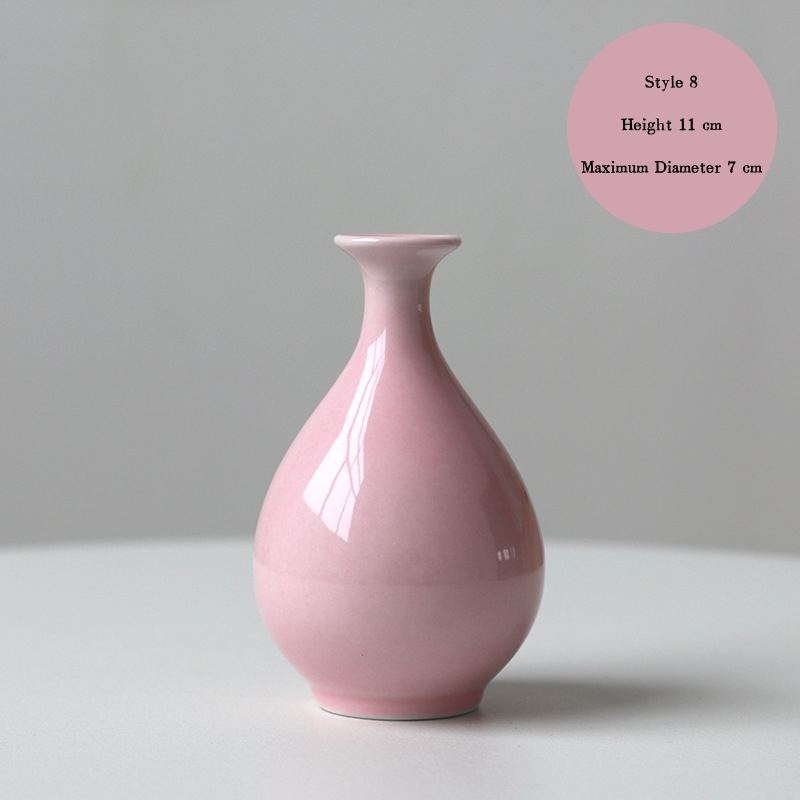 Jingdezhen ceramic vases, small vases, high-end and artistic, new Chinese style retro minimalist hydroponic flower containers