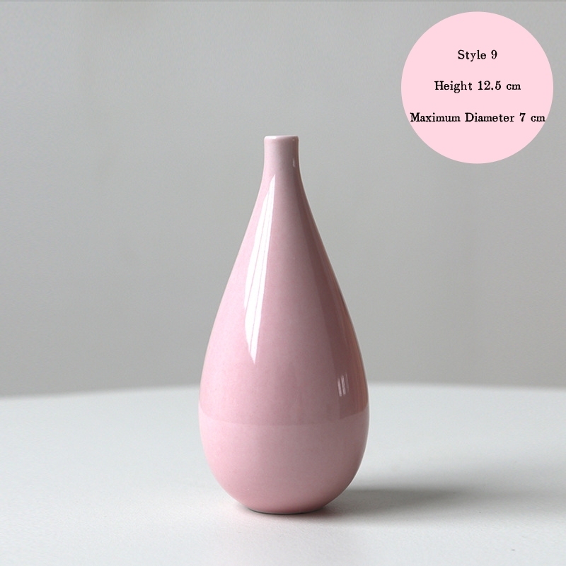 Jingdezhen ceramic vases, small vases, high-end and artistic, new Chinese style retro minimalist hydroponic flower containers