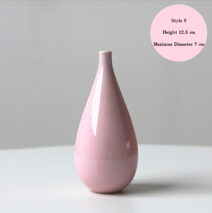 Jingdezhen ceramic vases, small vases, high-end and artistic, new Chinese style retro minimalist hydroponic flower containers