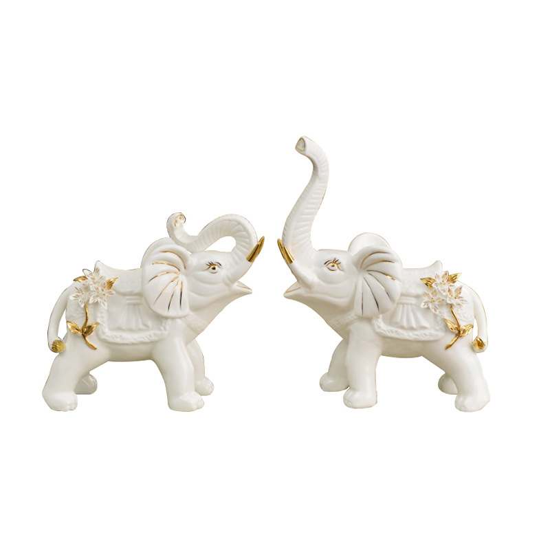 Luxury Elephant Ornament, Creative Home Decor for Living Room, TV Cabinet, Wine Cabinet, and Ceramics