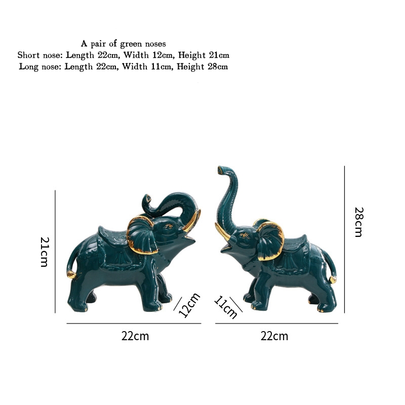 Luxury Elephant Ornament, Creative Home Decor for Living Room, TV Cabinet, Wine Cabinet, and Ceramics