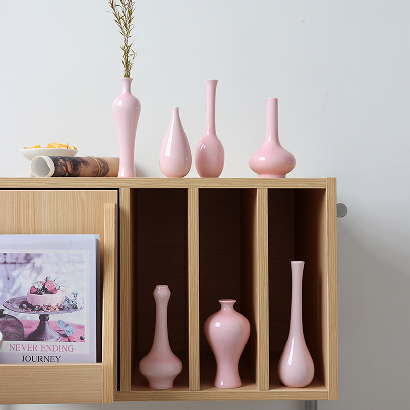 Jingdezhen ceramic vases, small vases, high-end and artistic, new Chinese style retro minimalist hydroponic flower containers