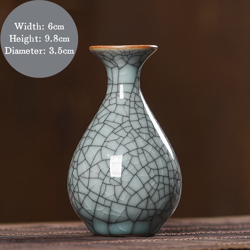 Celadon Jade Spring Flower Vase, Longquan Ceramic Hydroponic Flower Arrangement, Flower Vase, Decorative Craft