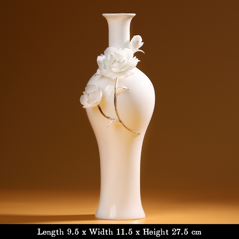 Modern minimalist high-end decorative ceramic vase, living room ornament, flower vase