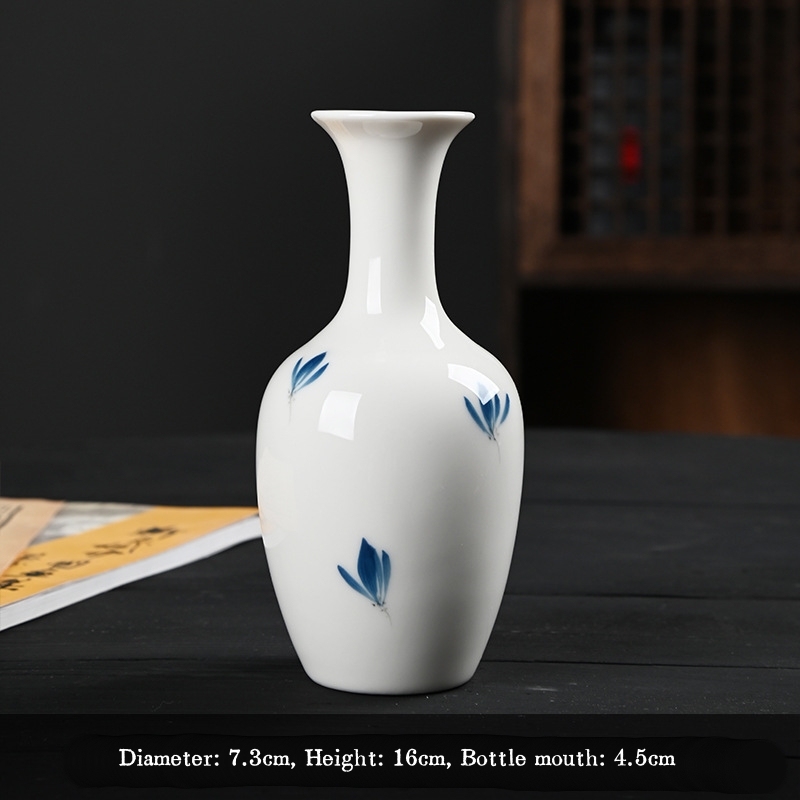 New hand-painted maple leaf ceramic vase, creative handmade flower vase, decorative ornament.