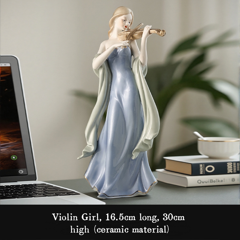 European-style ceramic figurines of Western beauties, suitable for living room wine cabinets, TV stands, home decorations, and holiday gifts.