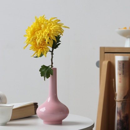 Jingdezhen ceramic vases, small vases, high-end and artistic, new Chinese style retro minimalist hydroponic flower containers