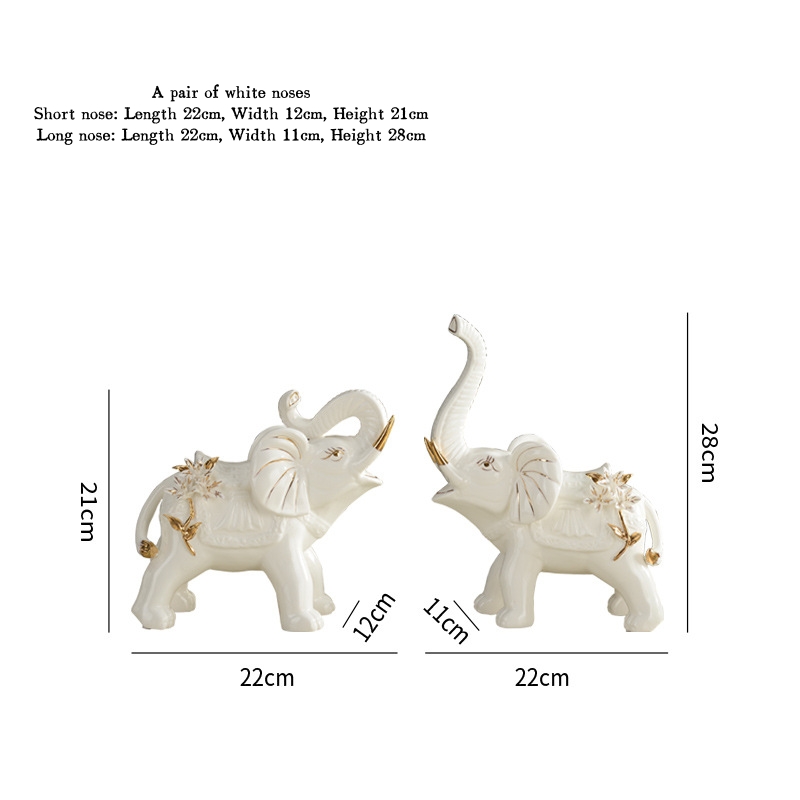 Luxury Elephant Ornament, Creative Home Decor for Living Room, TV Cabinet, Wine Cabinet, and Ceramics