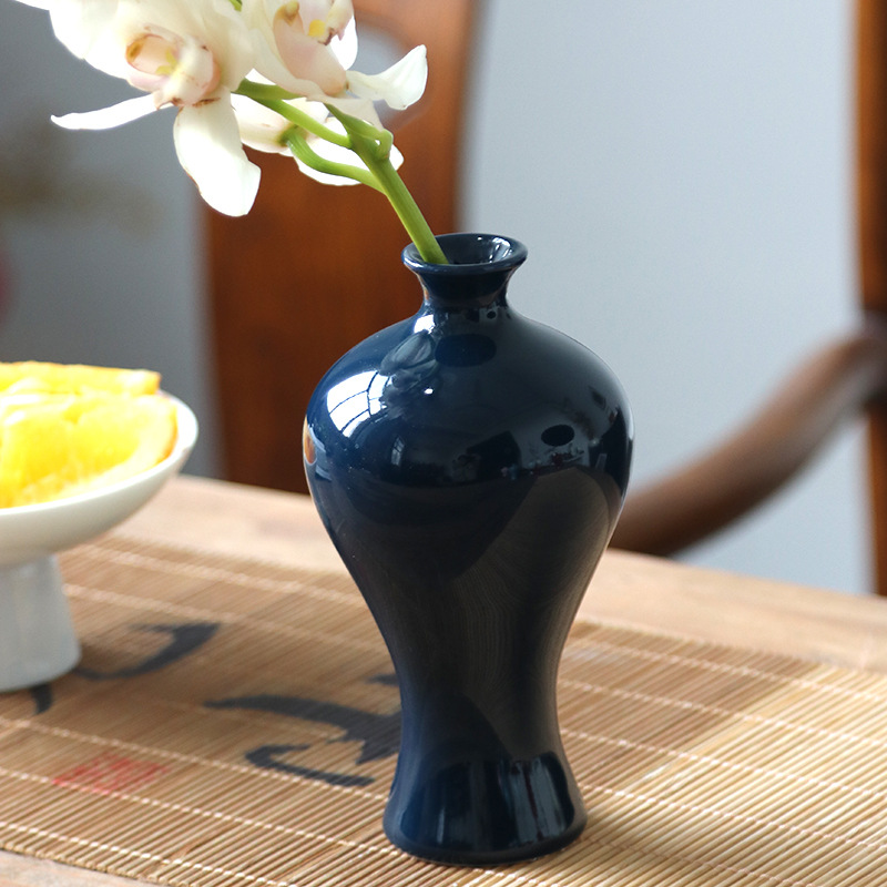 Jingdezhen ceramic miniature vase, desktop ornament, TV stand, home decoration, living room, entryway, flower arrangement, creative flower container