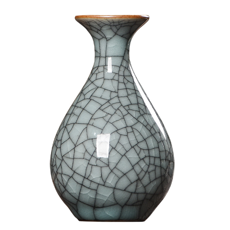 Celadon Jade Spring Flower Vase, Longquan Ceramic Hydroponic Flower Arrangement, Flower Vase, Decorative Craft