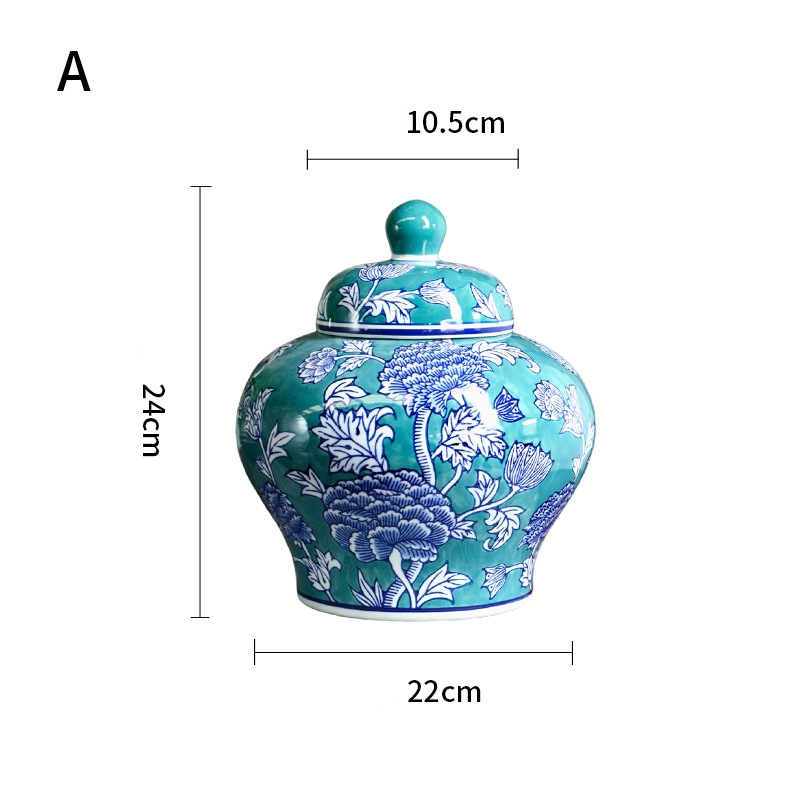 Jingdezhen blue and white porcelain new Chinese style vase, high-end niche living room ceramic decorative vase