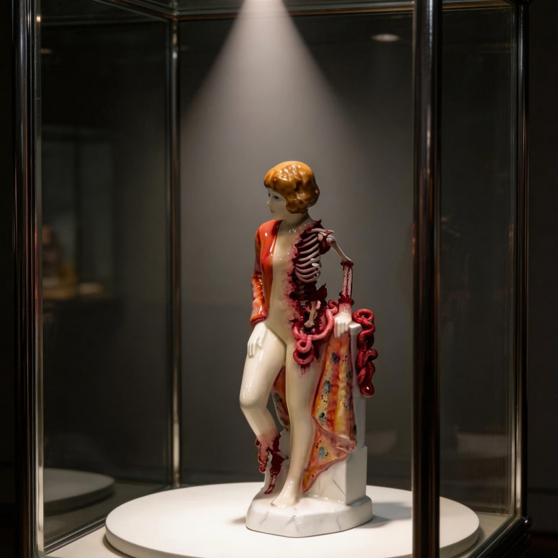 Broken Ladies Ceramic Art Figure - Handmade Ceramic Art Sculpture