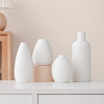 Ceramic vase ornaments, living room flower arrangements, home decor, creative decorations