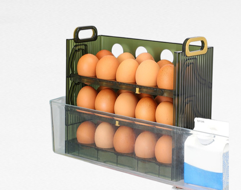フリップ式開閉機能付き卵保存ケース