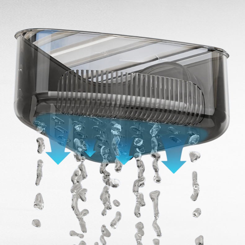 Corner sink with built-in shelf