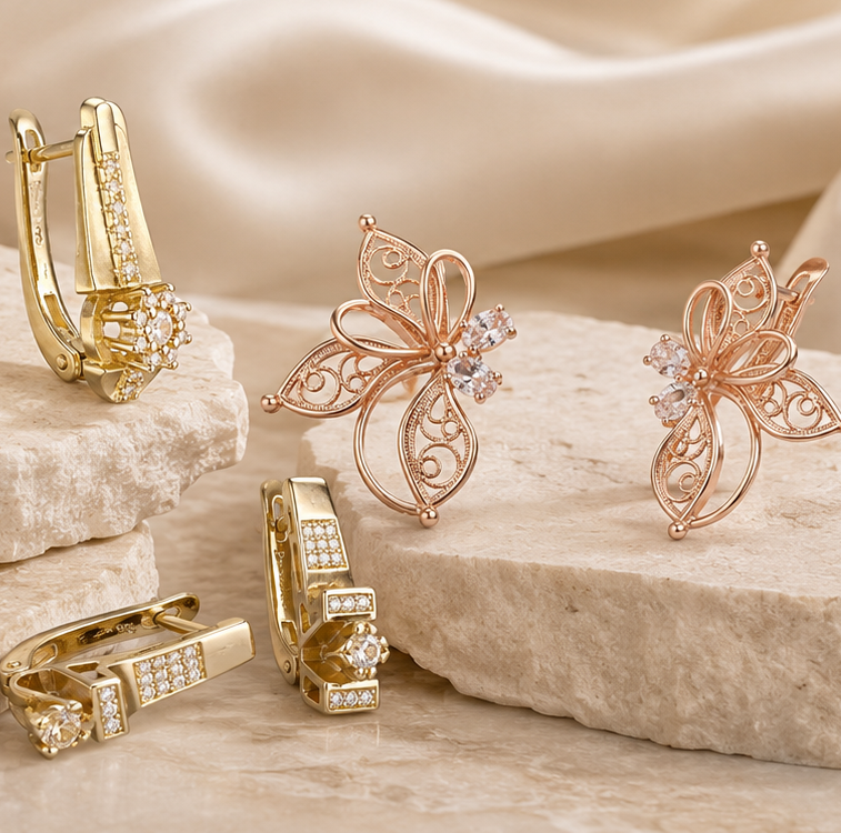 Earrings (Russian Lock Earrings) from FJ Fallon Jewelry
