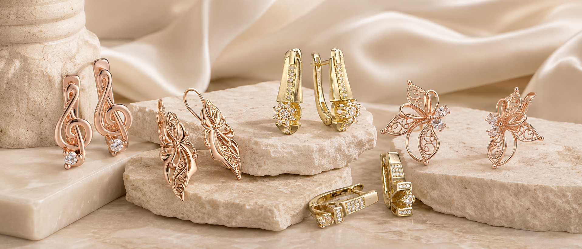 Ohrringe (Ohrringe mit russischem Schloss) von FJ Fallon Jewelry