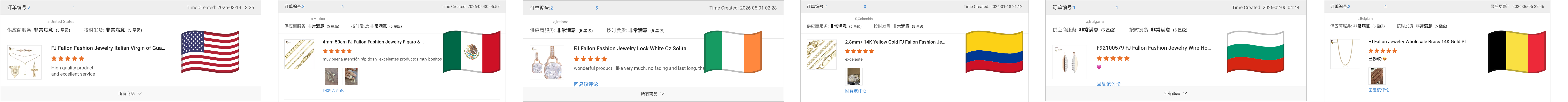 Customer reviews from the United States - FJ Fallon Jewelry