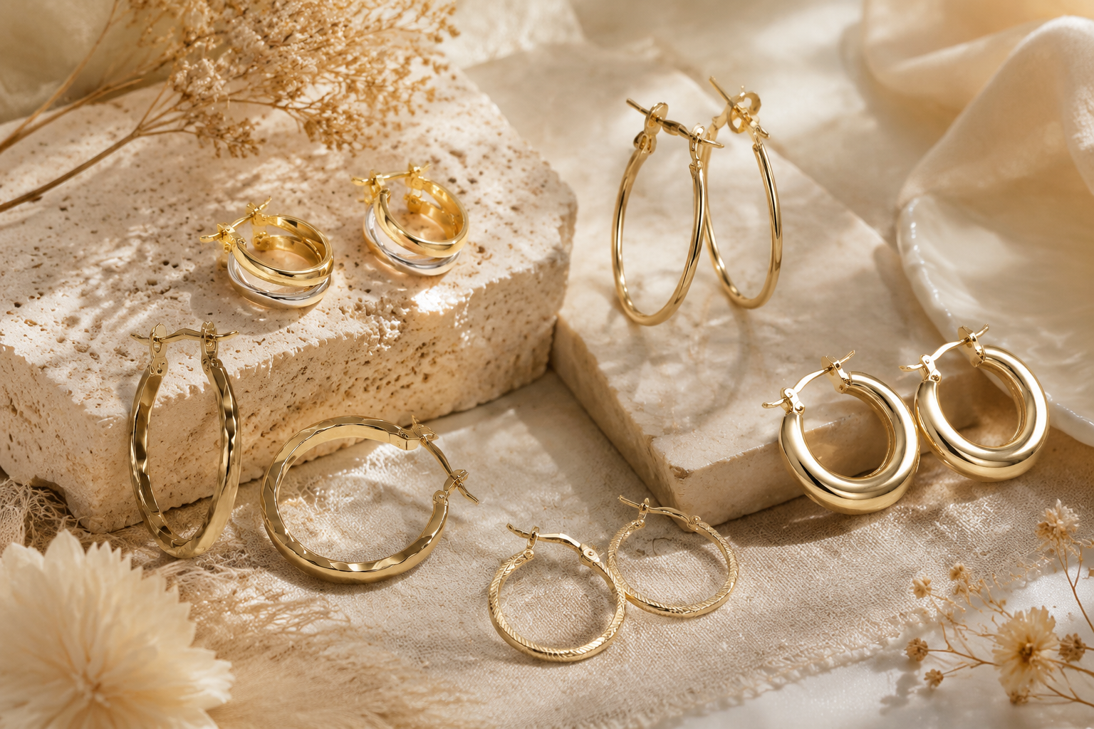 Boucles d'oreilles (créoles) de FJ Fallon Jewelry
