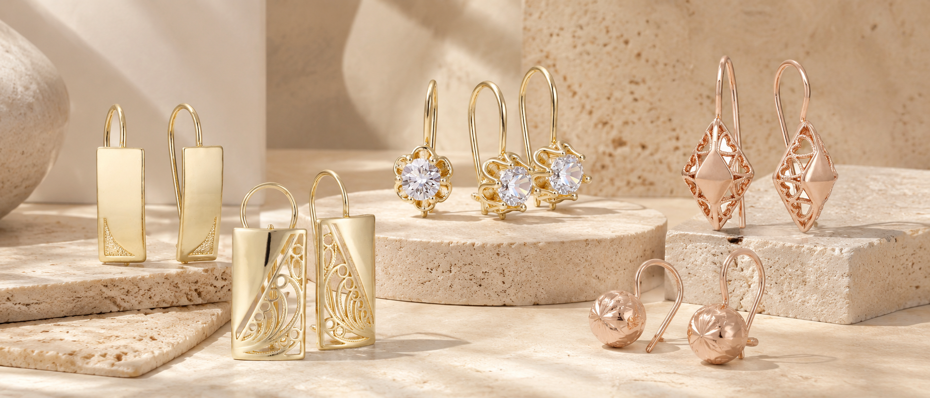 FJ Fallon Jewelryのイヤリング（ワイヤーフックタイプ）