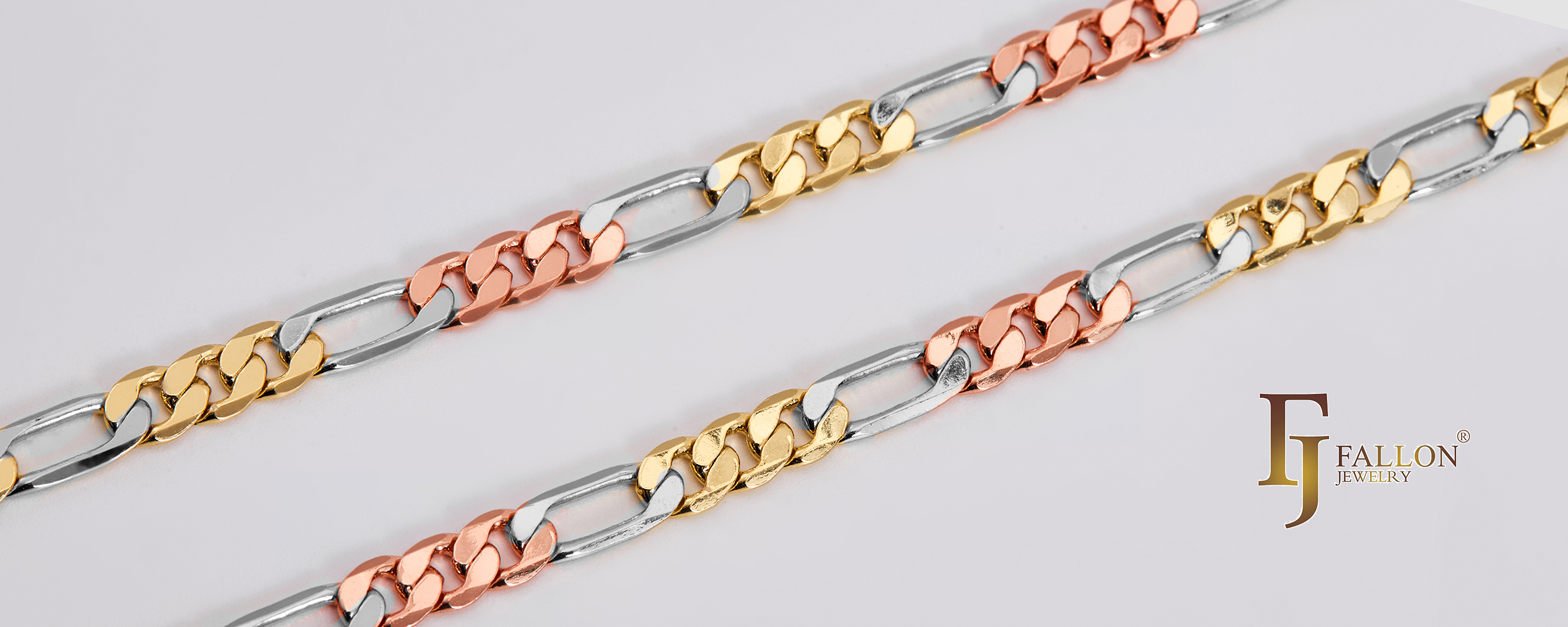 Dreifarbige Kettenhalsketten von FJ Fallon Jewelry