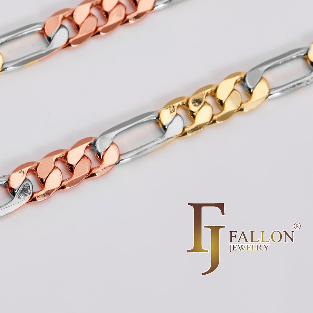 Chain Necklaces (Three tone) From FJ Fallon Jewelry