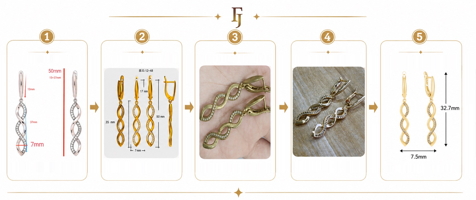 FJ Fallon Jewelry custom jewelry development process from customer reference to final product