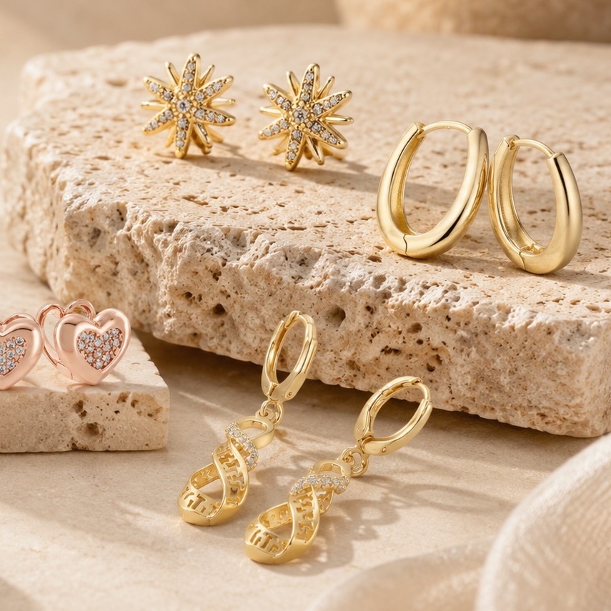 Earrings (Huggie Earrings) from FJ Fallon Jewelry