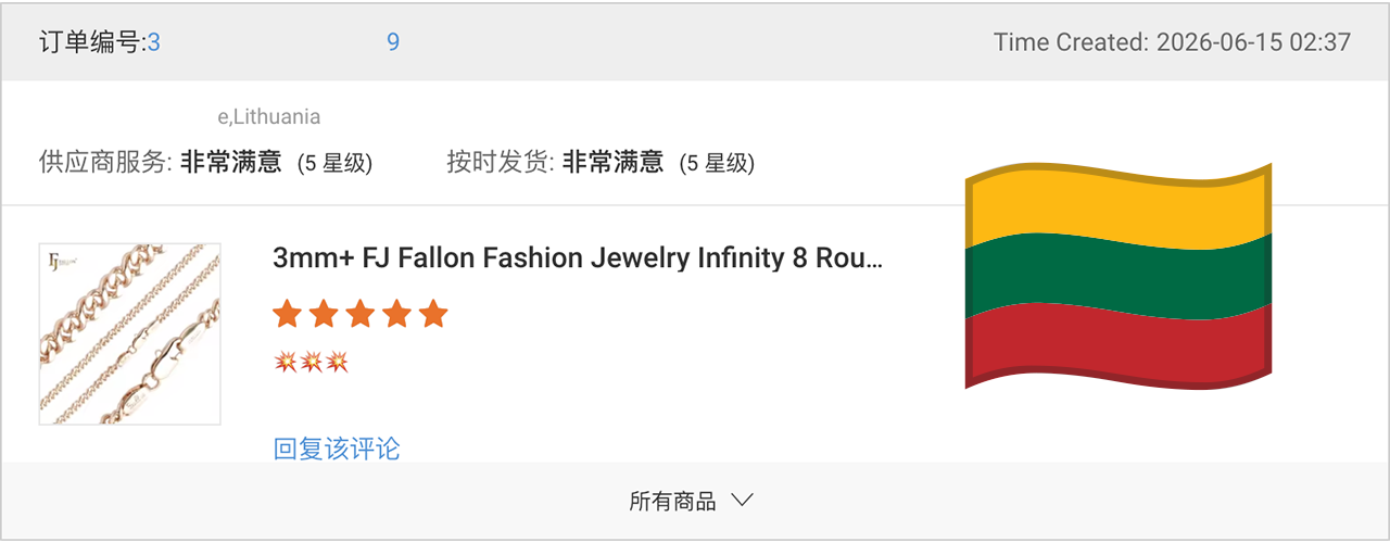 Lithuania buyer five-star review