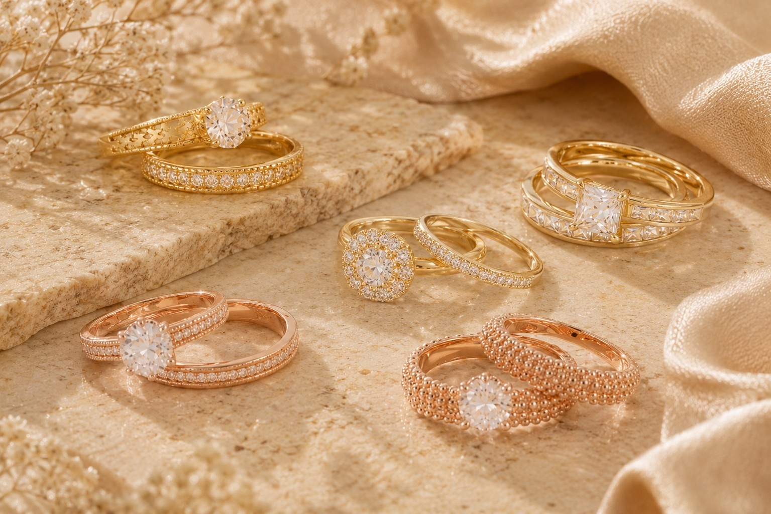 FJ Fallon Jewelryのリング（ウェディングセット）