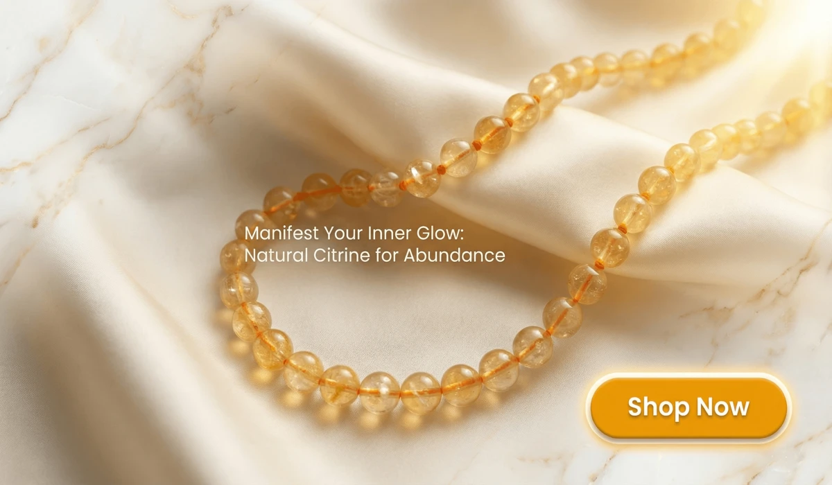 Citrine Radiance Necklace for prosperity and abundance, luxury yellow gemstone bead necklace for professional SEO blog content.