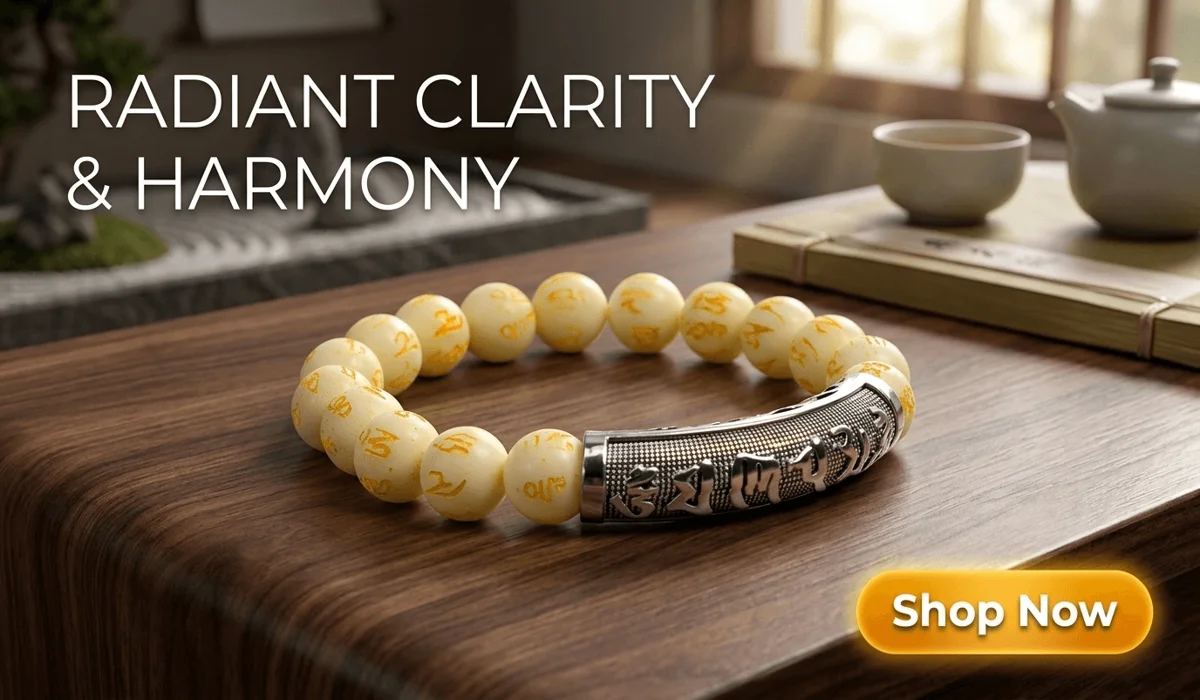 Fluorite Harmony Mantra Bracelet for Radiant Clarity and Spiritual Balance - High-end Spiritual Jewelry for Meditation