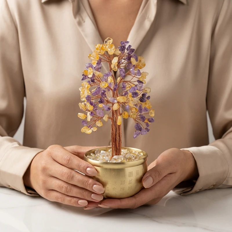 Ametrine Crystal Money Tree – Prosperity, Wisdom & Harmonious Energy