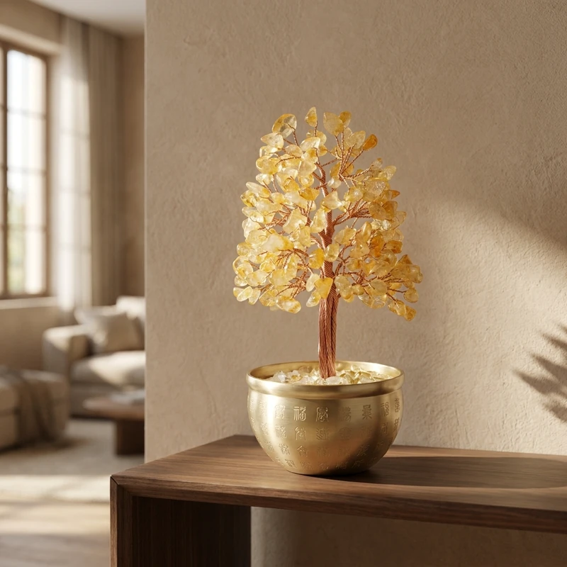 Citrine Crystal Money Tree for Wealth & Prosperity