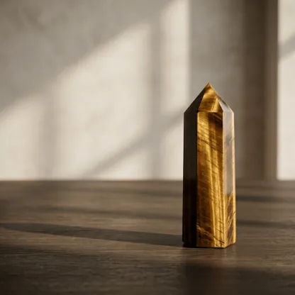 Tiger's Eye Crystal Point – Courage, Confidence & Prosperity