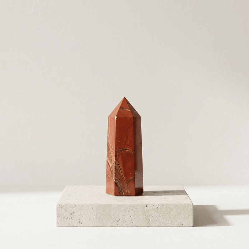 Red Jasper Crystal Point for Vitality & Grounding Energy