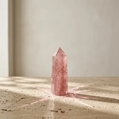 Strawberry Quartz Crystal Point – Attracting Love, Enhancing Harmony & Positive Energy