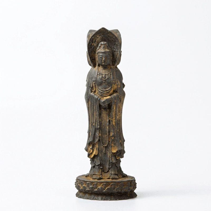 Natural Rust Iron Resin Guanyin Statue – Serenity, Protection & Inner Peace