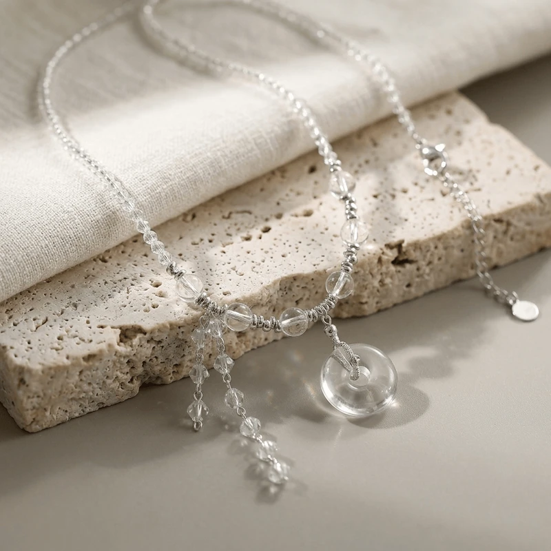 Clear Quartz Necklace – Inner Peace, Protection & Positive Energy
